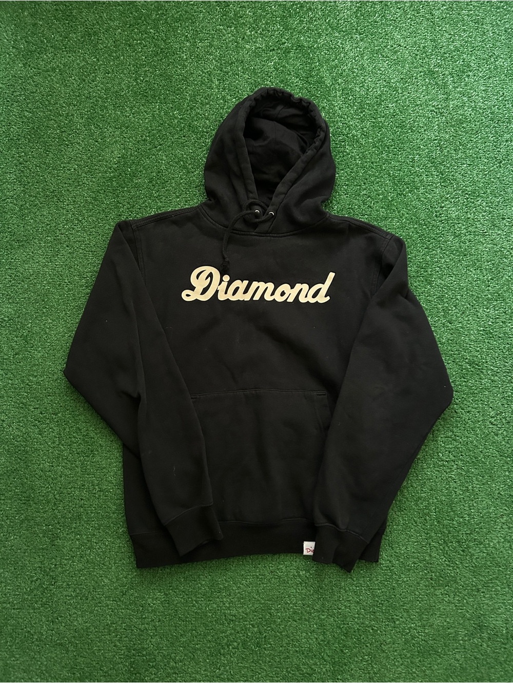 Diamond Supply Co. Black Hoodie with Cream Script